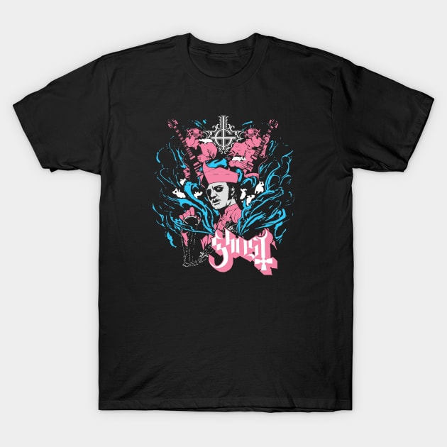 Ghost Retro Pink T-Shirt by Punk Fashion